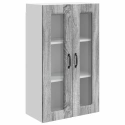 Armoire de cuisine rectangulaire moderne ergonomique 60 x 31 x 100 cm en bois d'ing&eacute;nierie gris son