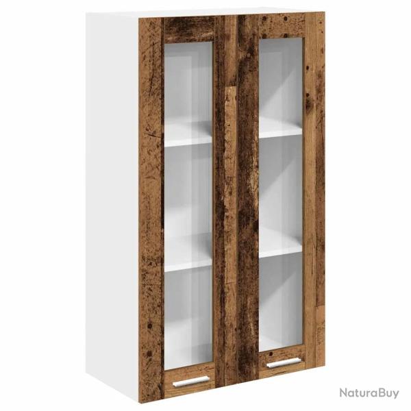 Armoire suspendue moderne grand espace de rangement 60 x 31 x 100 cm en bois d'ing�nierie ancien 02