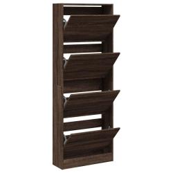 Armoire &agrave; chaussures design compacte espace r&eacute;duit 60 x 21 x 163 cm rangement pratique en bois d'in