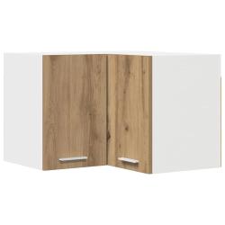 Armoire suspendue multifonctionnelle rangement cuisine 57 x 57 x 40 cm en bois d'ing&eacute;nierie blanc 0