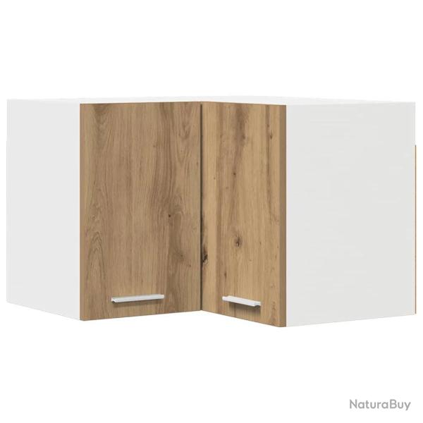 Armoire suspendue multifonctionnelle rangement cuisine 57 x 57 x 40 cm en bois d'ing�nierie blanc 0