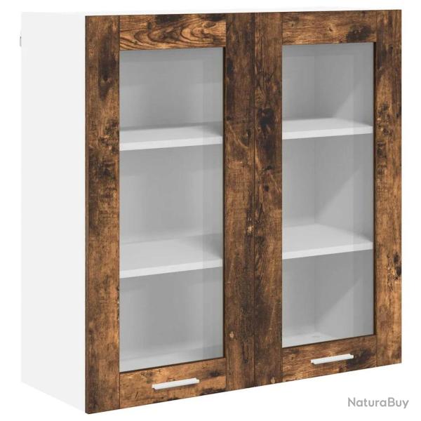 Armoire suspendue moderne rectangulaire cuisine 80 x 31 x 80 cm grande capacit� de rangement en boi