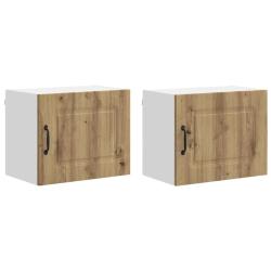 Lot de 2 armoires murales de cuisine modernes avec grand espace de stockage 50 x 31 x 40 cm en bois