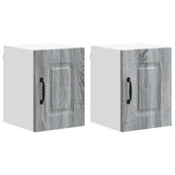 Lot de 2 armoires murales de cuisine design moderne 30 x 31 x 40 cm grand espace de stockage en boi
