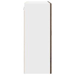 Armoire de cuisine rectangulaire moderne espace de rangement 80 x 31 x 80 cm en bois d'ing&eacute;nierie c