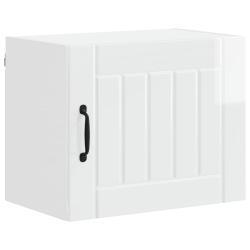 Armoire de cuisine moderne rangement pratique 50 x 31 x 40 cm en bois d'ing&eacute;nierie blanc brillant 0