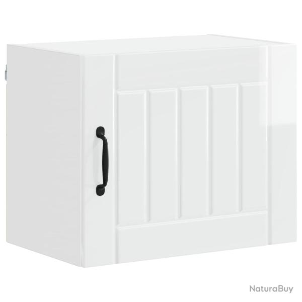 Armoire de cuisine moderne rangement pratique 50 x 31 x 40 cm en bois d'ing�nierie blanc brillant 0