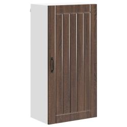 Armoire de cuisine design moderne rangement pratique 50 x 31 x 100 cm en bois d'ing&eacute;nierie ch&ecirc;ne br