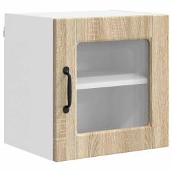 Armoire de cuisine moderne murale rangement efficace 40 x 31 x 40 cm en bois d'ing&eacute;nierie ch&ecirc;ne son