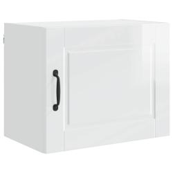 Armoire de cuisine murale moderne rangement pratique 50 x 31 x 40 cm en bois d'ing&eacute;nierie blanc bri