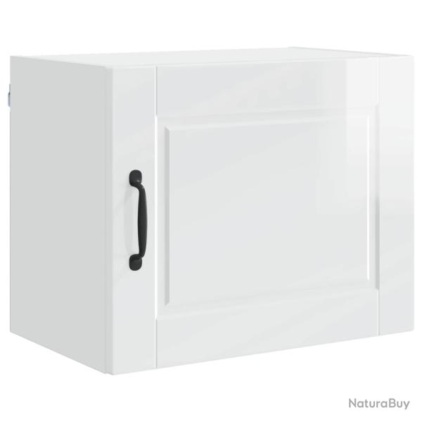 Armoire de cuisine murale moderne rangement pratique 50 x 31 x 40 cm en bois d'ing�nierie blanc bri