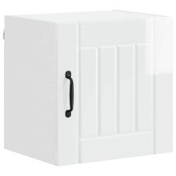 Armoire de cuisine moderne rangement pratique 40 x 31 x 40 cm en bois d'ing&eacute;nierie blanc brillant 0
