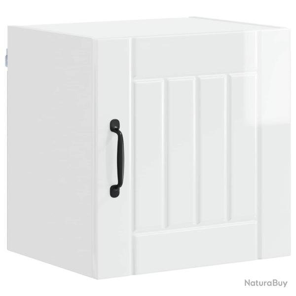 Armoire de cuisine moderne rangement pratique 40 x 31 x 40 cm en bois d'ing�nierie blanc brillant 0