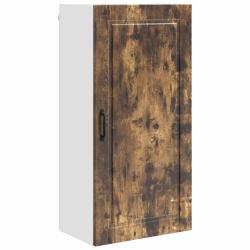 Armoire de cuisine murale moderne avec &eacute;tag&egrave;res 50 x 31 x 100 cm en bois d'ing&eacute;nierie ch&ecirc;ne fum&eacute; 02
