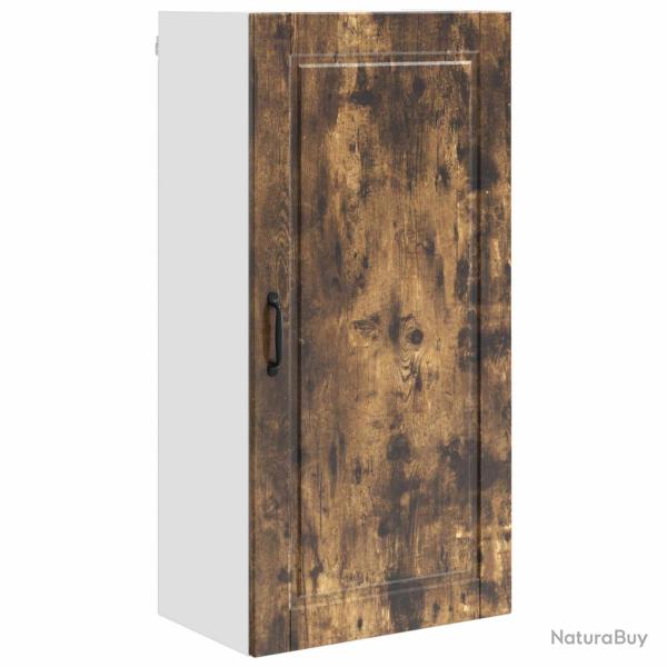 Armoire de cuisine murale moderne avec �tag�res 50 x 31 x 100 cm en bois d'ing�nierie ch�ne fum� 02