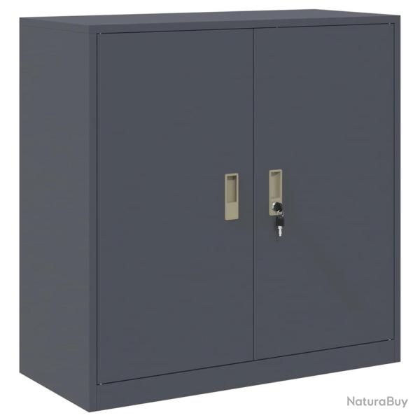 Armoire de rangement moderne avec portes verrouillables 90 x 40 x 90 cm en acier lamin� � froid ant