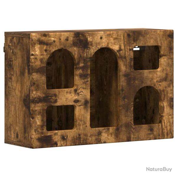 Armoire suspendue moderne rectangulaire 60 x 20 x 40 cm grand espace de rangement en bois d'ing�nie