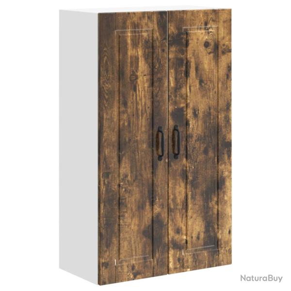Armoire de cuisine murale moderne rangement pratique 60 x 31 x 100 cm en bois d'ing�nierie ch�ne fu