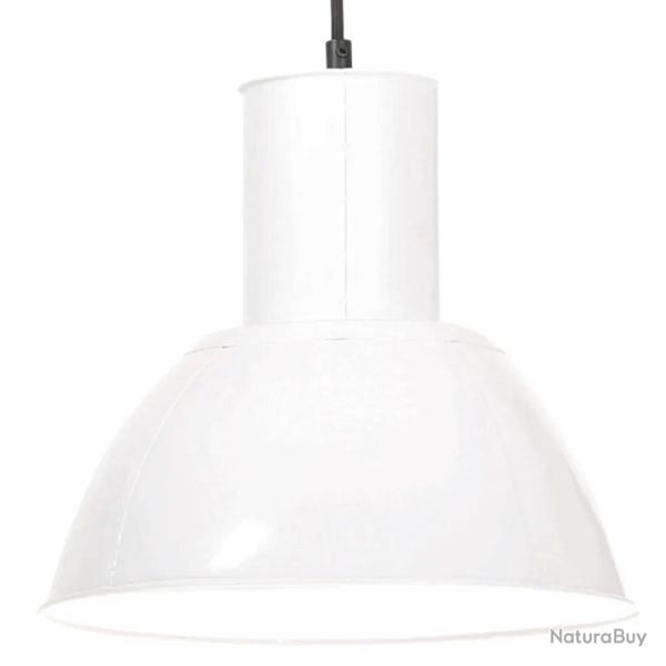 Lampe suspendue industrielle style rustique 132 x 28,5 x 28,5 cm ambiance cosy en fer blanc 02_0046