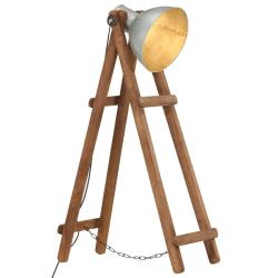 Lampadaire vintage r&eacute;glable angle 28 x 61-68 x 105-110 cm en bois de manguier marron 02_0046701