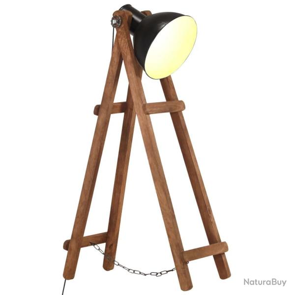 Lampadaire vintage r�glable salle de s�jour 28 x 61-68 x 105-110 cm en bois de manguier marron 02_0