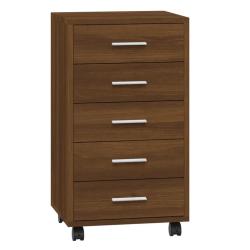 Armoire &agrave; tiroirs mobile avec roulettes bureau 33 x 38 x 63 cm espace de rangement pratique moderne