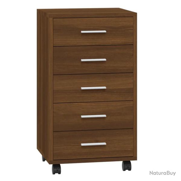 Armoire � tiroirs mobile avec roulettes bureau 33 x 38 x 63 cm espace de rangement pratique moderne
