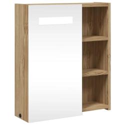 Armoire de salle de bain murale avec miroir LED 45 x 13 x 52 cm espace de rangement design moderne