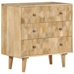 Armoire &agrave; tiroirs r&eacute;tro style vintage rangement 70 x 35 x 70 cm en bois de manguier marron 02_00472