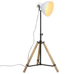 Lampadaire ajustable design industriel bureau salon 75 x 75 x 90-150 cm en bois de manguier blanc 0