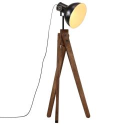 Lampadaire industriel r&eacute;glable ambiance cosy 45 x 45 x 120 cm en fer noir 02_0047530