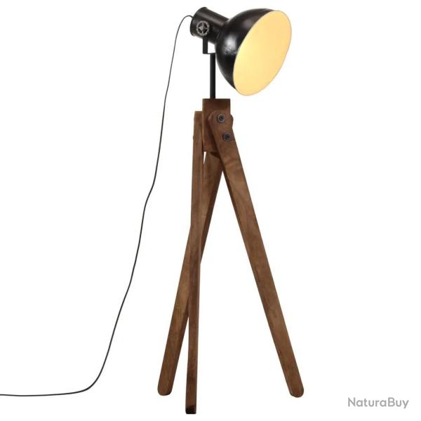 Lampadaire industriel r�glable ambiance cosy 45 x 45 x 120 cm en fer noir 02_0047530