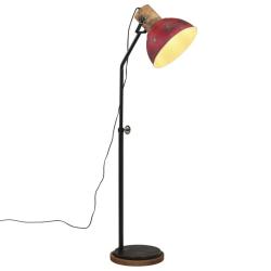 Lampadaire r&eacute;glable moderne design industriel 30 x 30 x 100-150 cm en bois de manguier rouge d&eacute;lav&eacute;