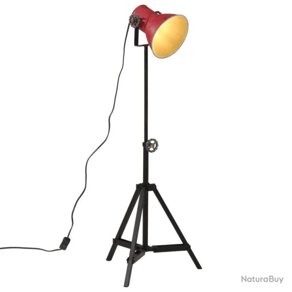 Lampadaire industriel r�glable design moderne 35 x 35 x 95 cm en fer rouge d�lav� 02_0047510