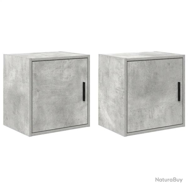 Lot de 2 armoires murales de garage rangement espace organis� 40 x 30 x 41 cm en bois d'ing�nierie