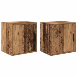 Lot de 2 armoires murales de garage 40 x 30 x 41 cm rangement pratique finition &eacute;pur&eacute;e en bois d'in