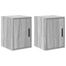 Lot de 2 armoires murales de garage rangement pratique 30 x 30 x 41 cm en bois d'ing&eacute;nierie sonoma