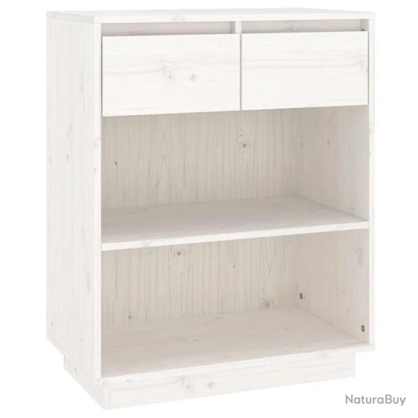 Armoire console moderne avec r�parations espace de rangement 60 x 34 x 75 cm en bois de pin blanc 0
