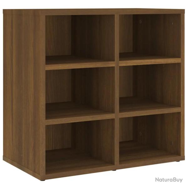Armoire � chaussures pratique 52,5 x 30 x 50 cm 6 compartiments moderne en bois d'ing�nierie ch�ne