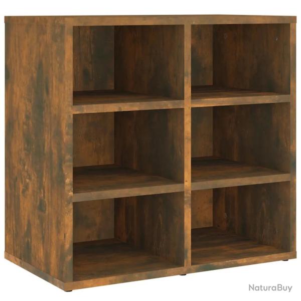 Armoire � chaussures flexible rangement pratique 52,5 x 30 x 50 cm en bois d'ing�nierie ch�ne fum�