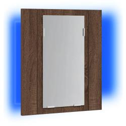 Armoire &agrave; miroir LED design mural salle de bain 40 x 12 x 45 cm rangement pratique en bois d'ing&eacute;ni