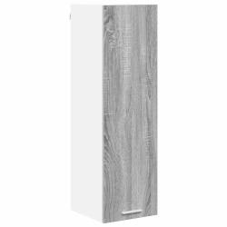 Armoire suspendue moderne pratique design contemporain 30 x 31 x 100 cm en bois d'ing&eacute;nierie gris s