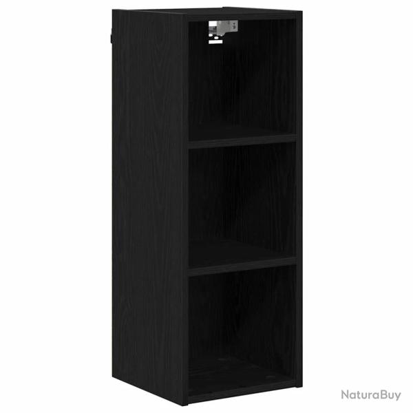 Armoire suspendue moderne espace de rangement 30 x 29,5 x 80 cm en bois d'ing�nierie ch�ne noir 02_