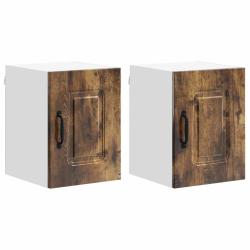Lot de 2 armoires murales de cuisine minimalistes 30 x 31 x 40 cm grande capacit&eacute; rangement en bois