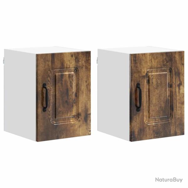 Lot de 2 armoires murales de cuisine minimalistes 30 x 31 x 40 cm grande capacit� rangement en bois