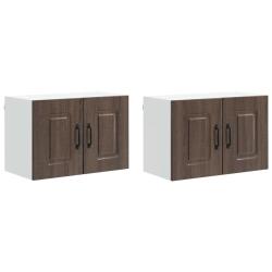 Lot de 2 armoires murales de cuisine moderne grand espace de rangement 60 x 31 x 40 cm en bois d'in