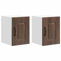Lot de 2 armoires murales de cuisine moderne 30 x 31 x 40 cm rangement pratique design &eacute;pur&eacute; en boi