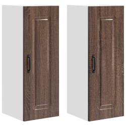 Lot de 2 armoires murales de cuisine modernes 30 x 31 x 80 cm avec grand espace de rangement style