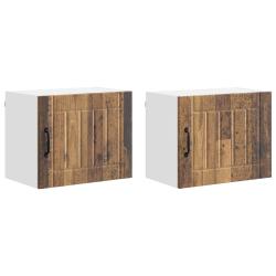 Lot de 2 armoires murales de cuisine fonctionnelles 50 x 31 x 40 cm en bois d'ing&eacute;nierie bois ancie