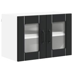 Armoire de cuisine moderne fonctionnelle int&eacute;rieur 60 x 31 x 40 cm en bois d'ing&eacute;nierie noir 02_005